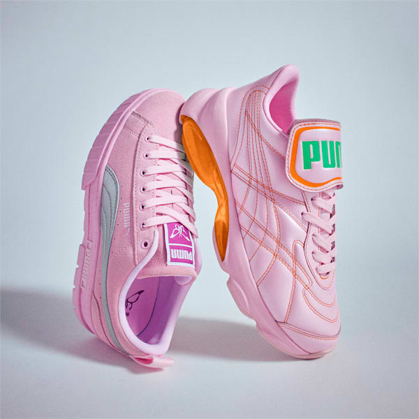 PUMA x DUA LIPA Cell Dome King ML Women's Trainers, Pink Lady-Carrot-Irish Green, large-ZAF