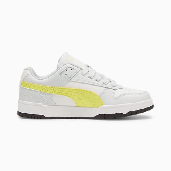 RBD Game Low Sneakers Youth, Silver Mist-Lime Sheen-PUMA Black, large-ZAF