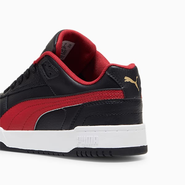 RBD Game Low Sneakers Youth, PUMA Black-PUMA Gold-Club Red, large-ZAF