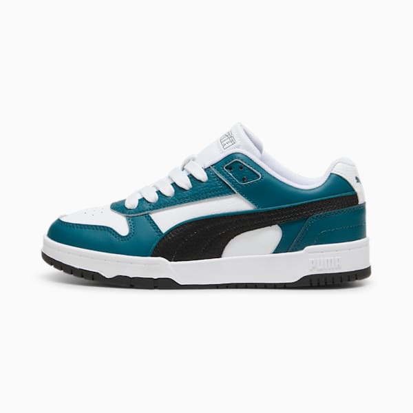 RBD Game Low Sneakers Youth, Cold Green-PUMA Black-PUMA White, large-ZAF