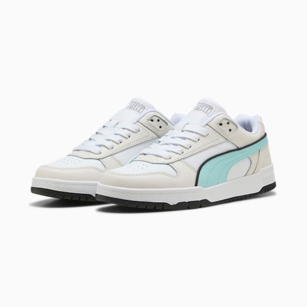 RBD Game Low Sneakers Youth, Vapor Gray-Safe Lake-PUMA White, large-ZAF