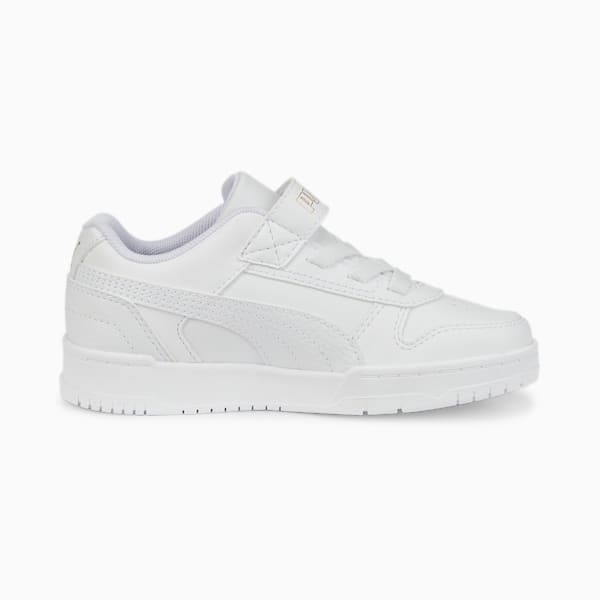 RBD Game Low Sneakers Kids, Puma White-Puma White-Puma Team Gold, large-ZAF