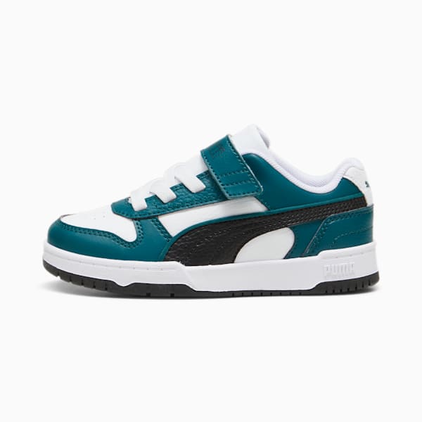 RBD Game Low Sneakers Kids, Cold Green-PUMA Black-PUMA White, large-ZAF