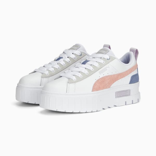 Zapatillas Mayze Mix para mujer, PUMA White-Rose Dust, large-ARG