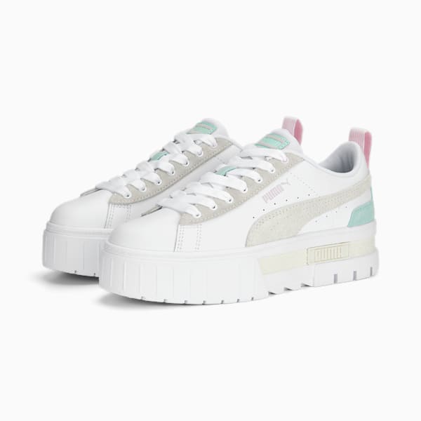 Zapatillas Mayze Mix para mujer, PUMA White-Warm White, large-ARG