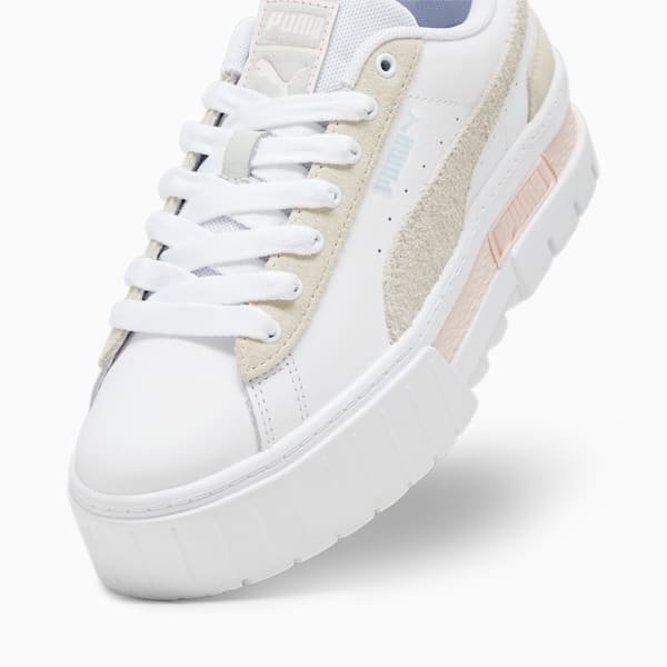 Mayze Mix Women's Sneakers, PUMA White-Alpine Snow, large-ZAF
