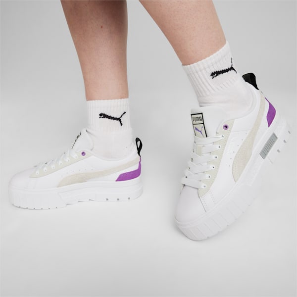 Zapatillas Mayze Mix para mujer, PUMA White-Ultraviolet, large-ARG