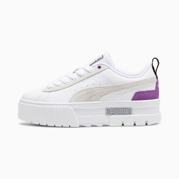 Zapatillas Mayze Mix para mujer, PUMA White-Ultraviolet, large-ARG