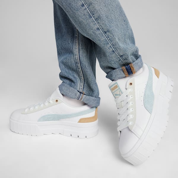 Zapatillas Mayze Mix para mujer, PUMA White-Turquoise Surf, large-ARG