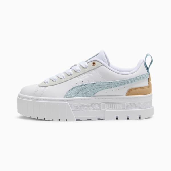 Zapatillas Mayze Mix para mujer, PUMA White-Turquoise Surf, large-ARG