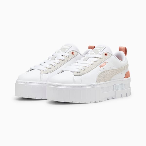 Zapatillas Mayze Mix para mujer, PUMA White-Vapor Gray, large-ARG