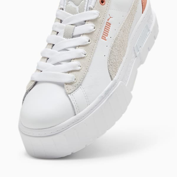 Zapatillas Mayze Mix para mujer, PUMA White-Vapor Gray, large-ARG