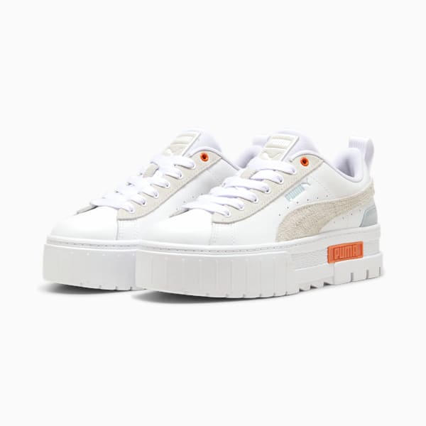 Zapatillas Mayze Mix para mujer, PUMA White-Maple Syrup, large-ARG