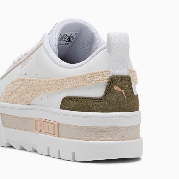 Mayze Mix Women's Sneakers, PUMA White-Alpine Snow-Loden Green, large-ZAF