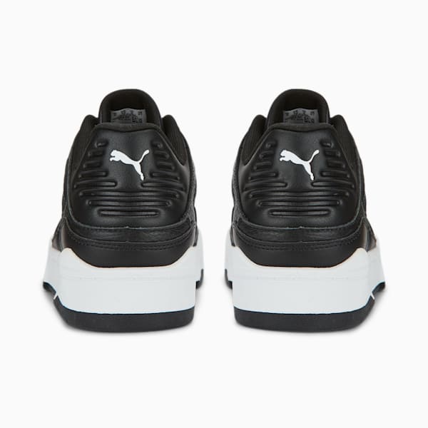 Slipstream Leather Sneakers, Puma Black-Puma White, large-ZAF
