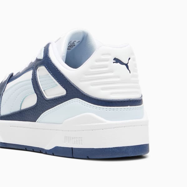 Slipstream Leather Sneakers, PUMA White-Icy Blue-Persian Blue, large-ZAF