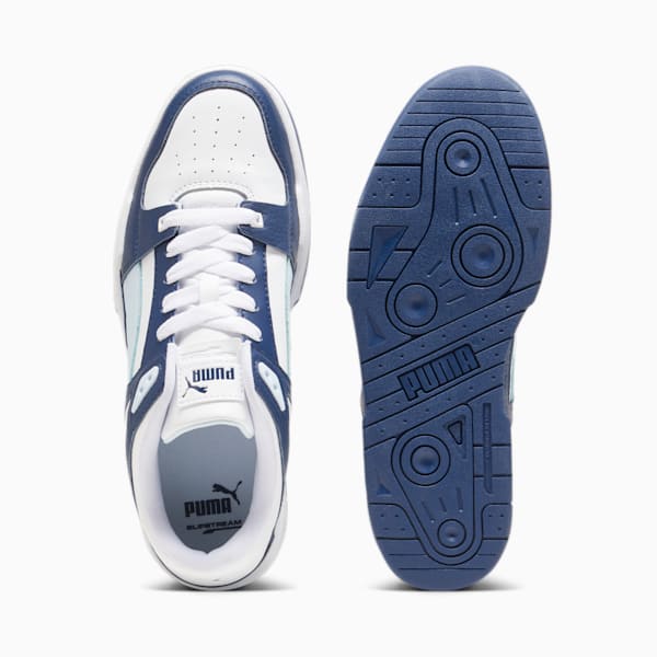 Slipstream Leather Sneakers, PUMA White-Icy Blue-Persian Blue, large-ZAF