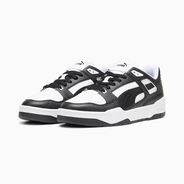 Slipstream Leather Sneakers, PUMA White-PUMA Black-PUMA Black, large-ZAF