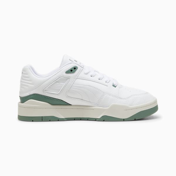 Slipstream Leather Sneakers, PUMA White-Eucalyptus, large-ZAF