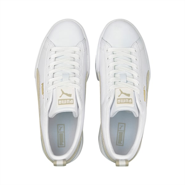 Zapatillas Mayze Lth para mujer, PUMA White-Peyote, large-ARG