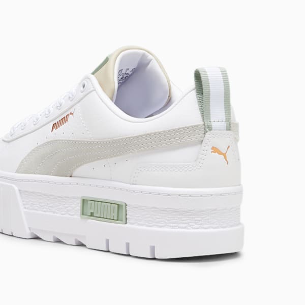 Zapatillas Mayze Lth para mujer, PUMA White-Granola, large-ARG