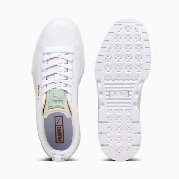 Zapatillas Mayze Lth para mujer, PUMA White-Granola, large-ARG