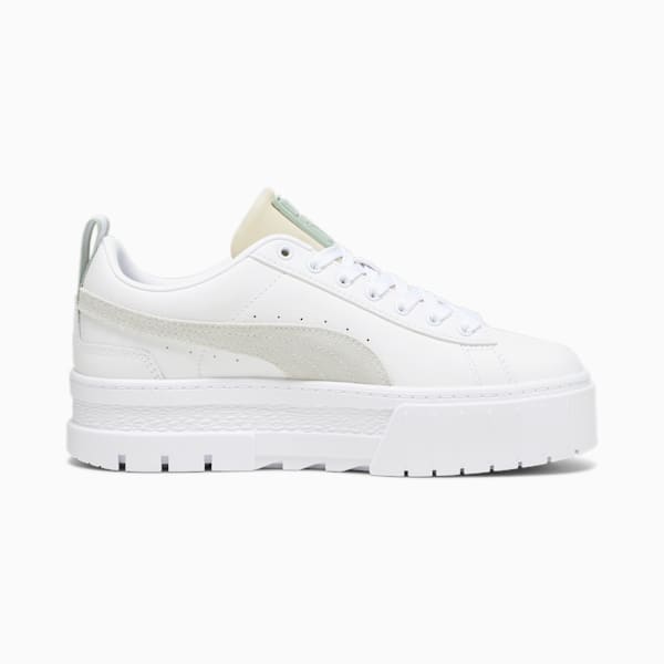 Zapatillas Mayze Lth para mujer, PUMA White-Granola, large-ARG
