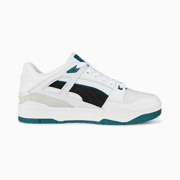 Slipstream Suede FS Sneakers, Puma White-Puma Black-Varsity Green, large-ZAF