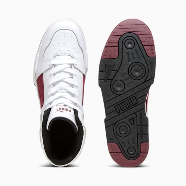 Slipstream Hi Leather Sneakers, Puma White-Dark Jasper, large-ZAF