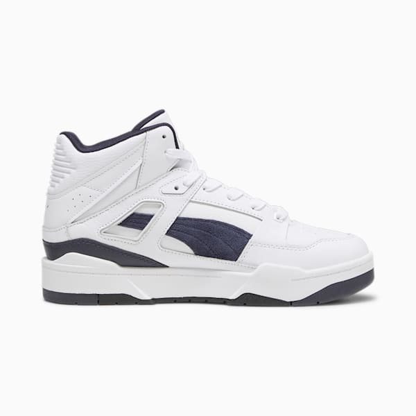 Slipstream Hi Leather Sneakers, Puma White-New Navy, large-ZAF