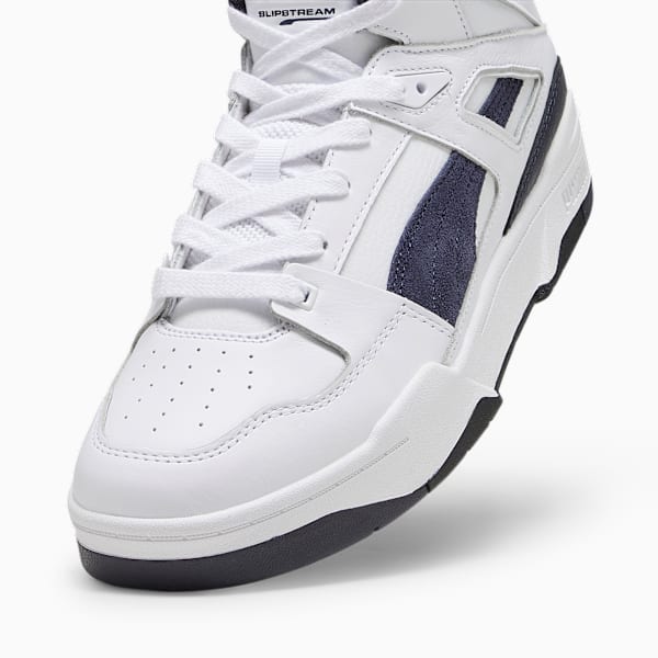 Slipstream Hi Leather Sneakers, Puma White-New Navy, large-MEX