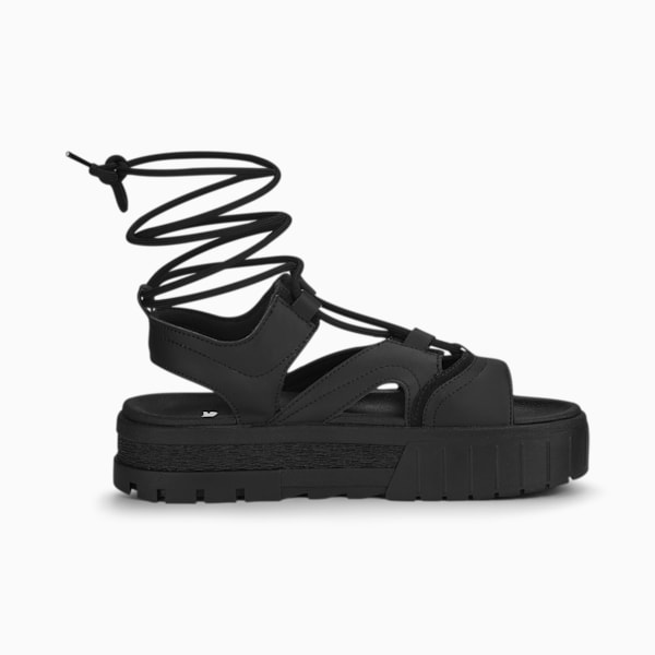 Sandalias Mayze con cordones para mujer, PUMA Black-PUMA White, large-ARG