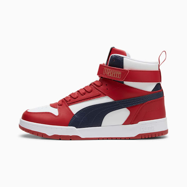 Zapatillas RBD Game ADP, PUMA Gold-Club Red-New Navy, large-ARG