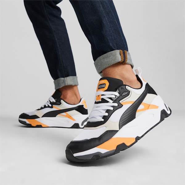 Trinity Sneakers Men, PUMA White-PUMA Black-Vapor Gray-Clementine, large-ZAF