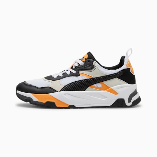Trinity Sneakers Men, PUMA White-PUMA Black-Vapor Gray-Clementine, large-ZAF