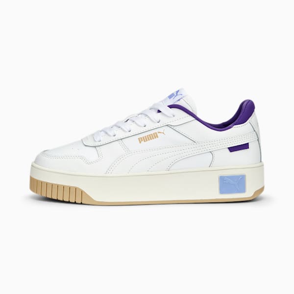 Carina Street Sneakers Women, PUMA White-PUMA White-Elektro Purple-Frosted Ivory, large-ZAF