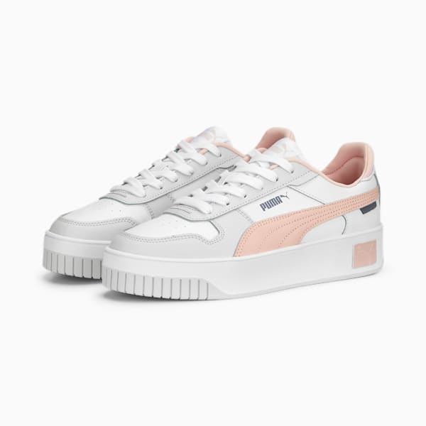 Carina Street Sneakers Women, PUMA White-Rose Dust-Feather Gray, large-ZAF