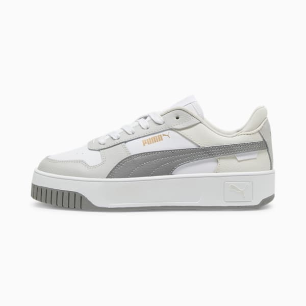Carina Street Sneakers Women, PUMA White-Stormy Slate-PUMA Gold, large-ZAF