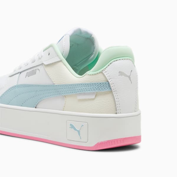 Carina Street Sneakers Women, PUMA White-Turquoise Surf-PUMA Silver, large-ZAF