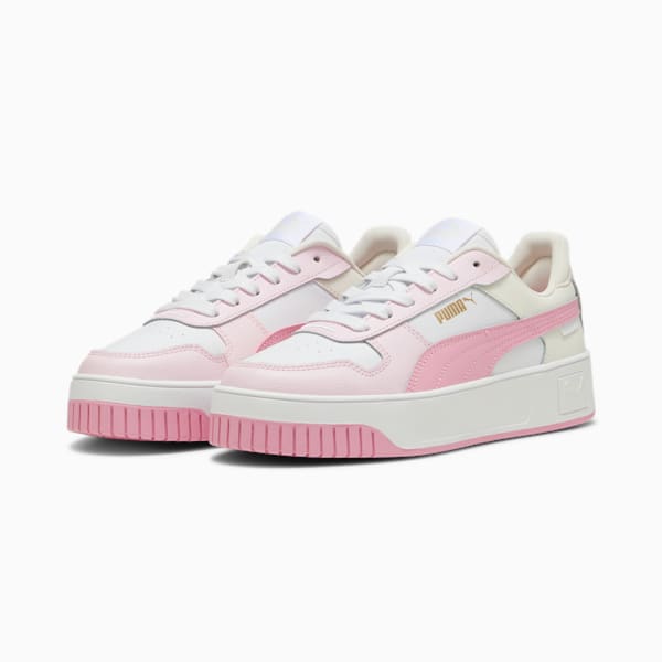 Carina Street Sneakers Women, PUMA White-Pink Lilac-PUMA Gold, large-ZAF
