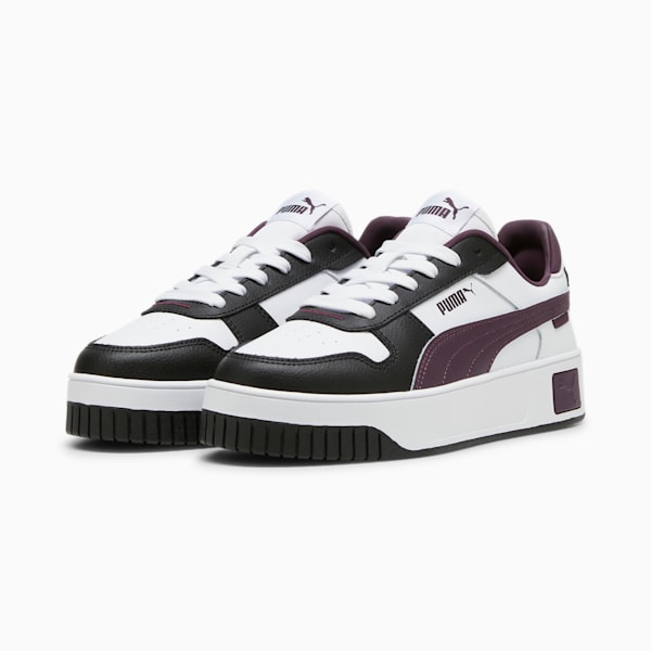 Carina Street Sneakers Women, PUMA White-Midnight Plum-PUMA Black, large-ZAF