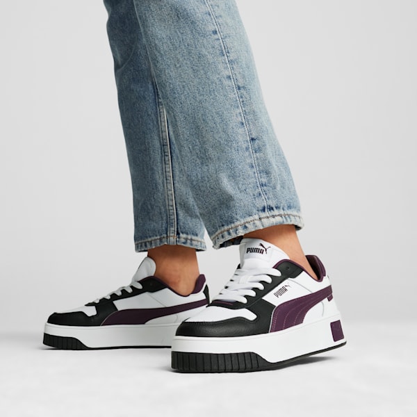 Carina Street Sneakers Women, PUMA White-Midnight Plum-PUMA Black, large-ZAF