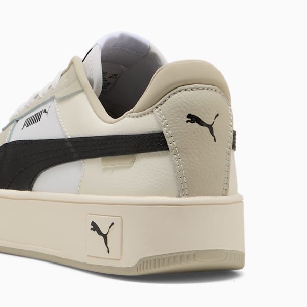 Carina Street Sneakers Women, PUMA White-PUMA Black-Desert Dust, large-ZAF