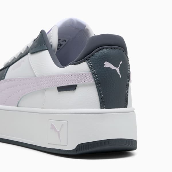 Carina Street Sneakers Women, PUMA White-Lilac Frost-Galactic Gray, large-ZAF