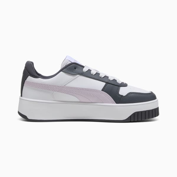 Carina Street Sneakers Women, PUMA White-Lilac Frost-Galactic Gray, large-ZAF