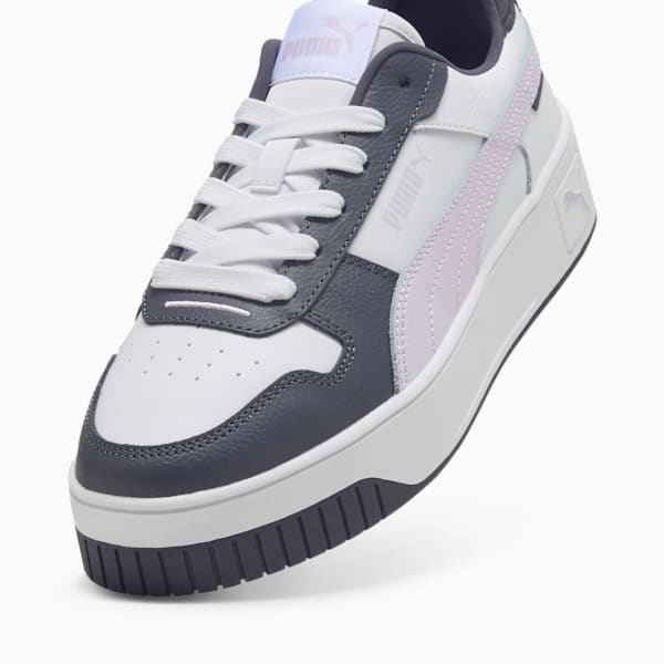 Carina Street Sneakers Women, PUMA White-Lilac Frost-Galactic Gray, large-ZAF