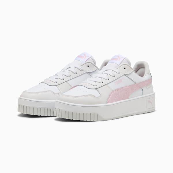 Carina Street Sneakers Women, PUMA White-Rose Mauve-Feather Gray, large-ZAF