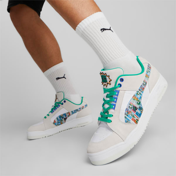 Zapatillas Slipstream Lo Super Comic, PUMA White-Grassy Green-Vapor Gray, large-ARG