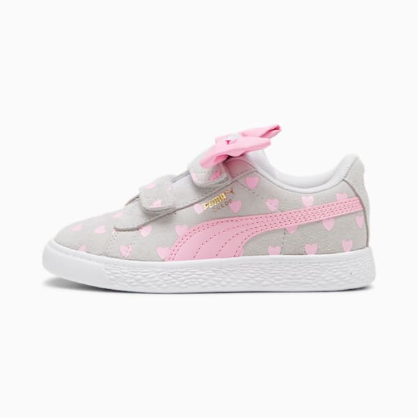 Zapatillas para niñas Suede Classic Re-Bow, Silver Mist-Pink Lilac, large-ARG