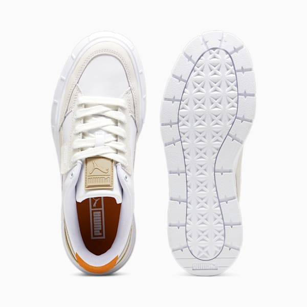 Mayze Stack Luxe Sneakers Women, PUMA White-Ginger Tea, large-ZAF